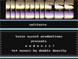 Title screen of Madness (CP Verlag) on the Commodore 64.