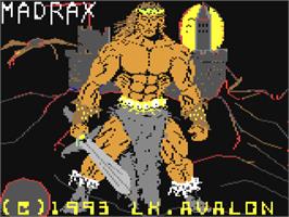 Title screen of Madrax on the Commodore 64.