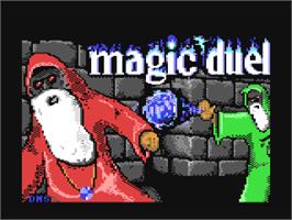 Title screen of Magic Duel on the Commodore 64.