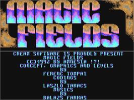 Title screen of Magic Fields on the Commodore 64.