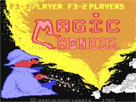 Title screen of Magic Madness on the Commodore 64.