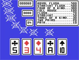 Title screen of Magic Poker 64 on the Commodore 64.