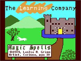 Title screen of Magic Spells on the Commodore 64.
