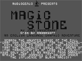 Title screen of Magic Stone on the Commodore 64.