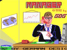 Title screen of Manager (BCS Soft) on the Commodore 64.
