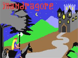 Title screen of Mandragore on the Commodore 64.