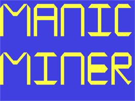 Title screen of Manic Miner on the Commodore 64.