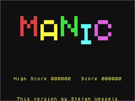 Title screen of Manic Miner 2010 on the Commodore 64.