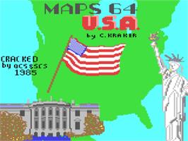 Title screen of Maps 64 - Usa on the Commodore 64.