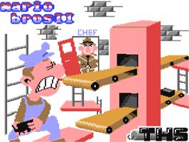 Title screen of Mario Bros 2 on the Commodore 64.
