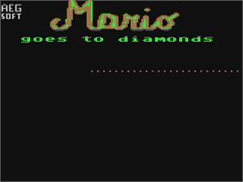 Title screen of Mario Goes To Diamonds on the Commodore 64.