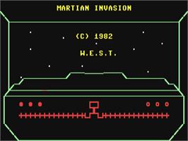 Title screen of Martian Invasion on the Commodore 64.