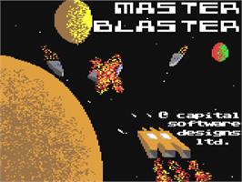 Title screen of Master Blaster (Electronic Arts) on the Commodore 64.