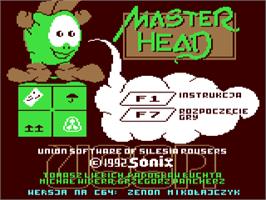 Title screen of Master Head on the Commodore 64.