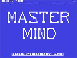 Title screen of Master Mind (Unknown 2) on the Commodore 64.
