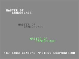 Title screen of Master Of Camouflage on the Commodore 64.