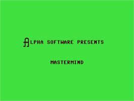 Title screen of Mastermind (Commodore Educational) on the Commodore 64.