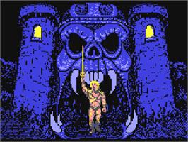 Title screen of Masters Of The Universe - The Movie on the Commodore 64.