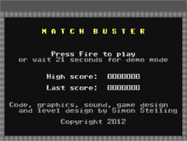 Title screen of Match Buster on the Commodore 64.