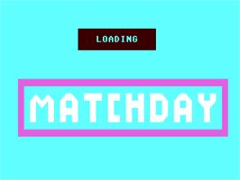 Title screen of Match Day on the Commodore 64.