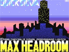 Title screen of Max Headroom on the Commodore 64.