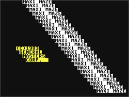 Title screen of Maxi Maze on the Commodore 64.
