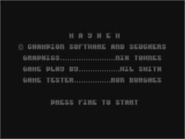 Title screen of Mayhem (Loadstar) on the Commodore 64.