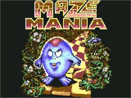 Title screen of Maze-Mania (Compute!) on the Commodore 64.