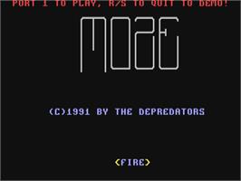 Title screen of Maze (Elcomp Publishing) on the Commodore 64.