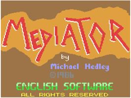 Title screen of Mediator on the Commodore 64.