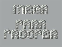 Title screen of Mega Paratrooper on the Commodore 64.