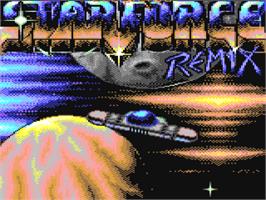 Title screen of Mega Starforce Remix on the Commodore 64.