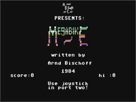 Title screen of Megabike on the Commodore 64.