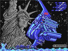 Title screen of Meganova - The Weapon on the Commodore 64.