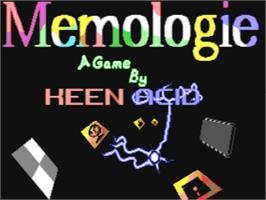 Title screen of Memologie on the Commodore 64.