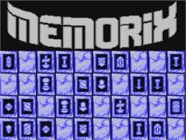 Title screen of Memorix on the Commodore 64.
