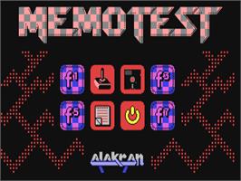 Title screen of Memotest (2013) on the Commodore 64.