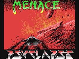 Title screen of Menace on the Commodore 64.