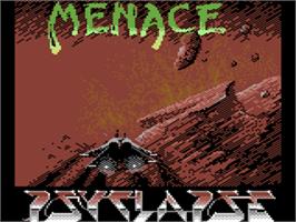 Title screen of Menace on the Commodore 64.
