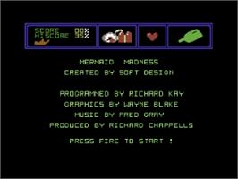 Title screen of Mermaid Madness on the Commodore 64.