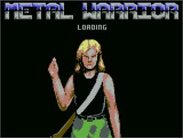 Title screen of Metal Warrior on the Commodore 64.