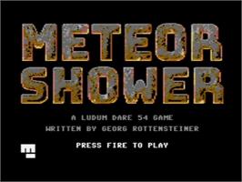 Title screen of Meteor Shower (Interface Publications) on the Commodore 64.