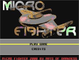 Title screen of Micro Fighter on the Commodore 64.