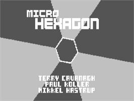 Title screen of Micro Hexagon on the Commodore 64.