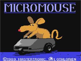 Title screen of Micro Mouse on the Commodore 64.