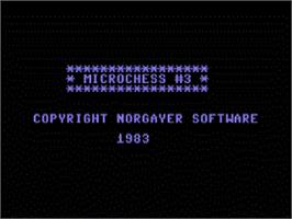 Title screen of Microchess #3 on the Commodore 64.