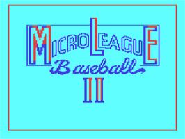 Title screen of Microleague Baseball 2 on the Commodore 64.