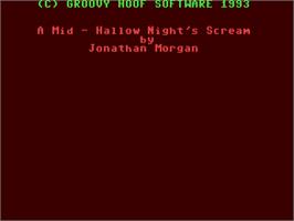 Title screen of Mid, A - Hallow Night's Scream on the Commodore 64.