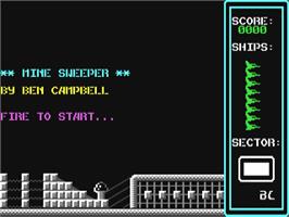 Title screen of Mine Sweeper (Compute!) on the Commodore 64.