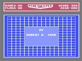 Title screen of Minesweeper (CP Verlag) on the Commodore 64.